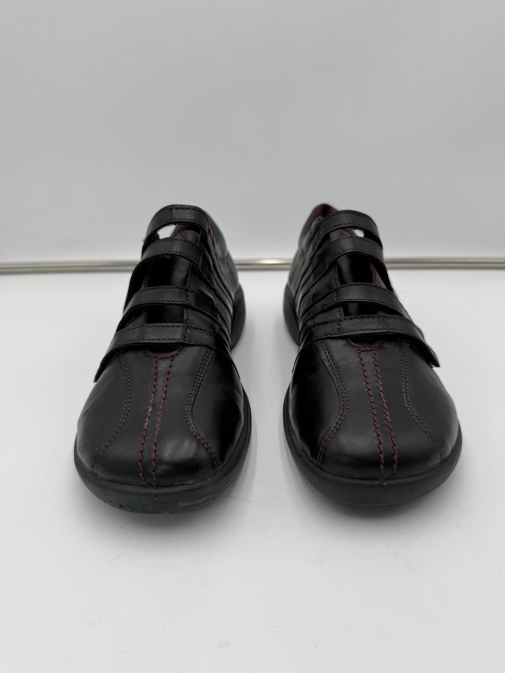 Romika Leather Velcro Strap Comfort Shoes Black Womens Size 9